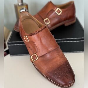 Cole Haan Hamilton Grand .OS Double Monk Strap Oxfords brown mens sz 9